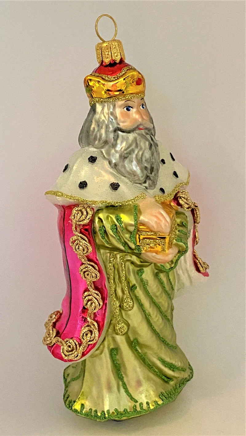 Heiliger König Caspar bringt dem Jesuskind die Myrrhe als Geschenk