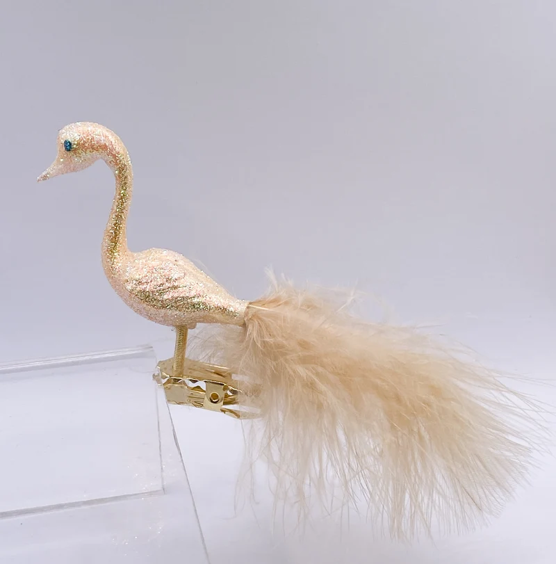 Stilisierter Schwan mit Gold-Iris-Glimmer