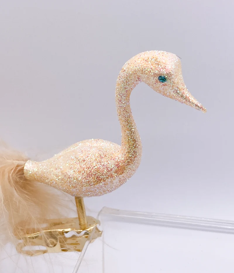 Stilisierter Schwan mit Gold-Iris-Glimmer
