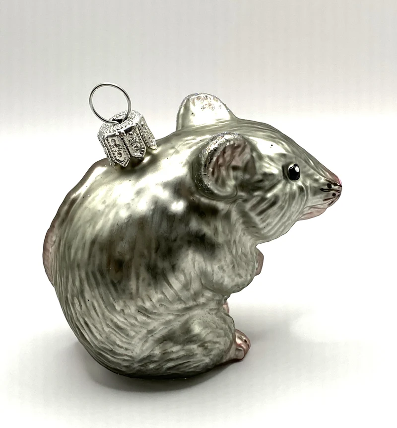 Neugierige graue Maus