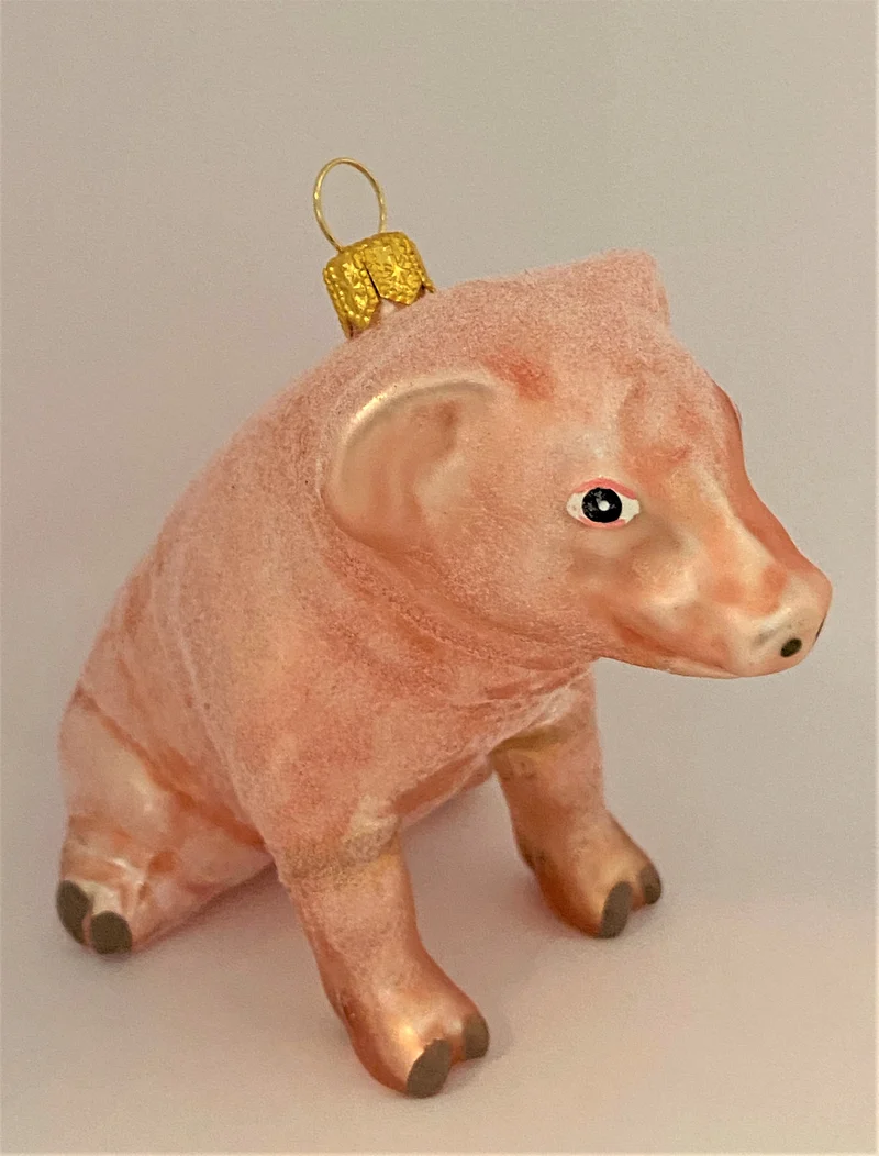 Sitzendes Schweinchen