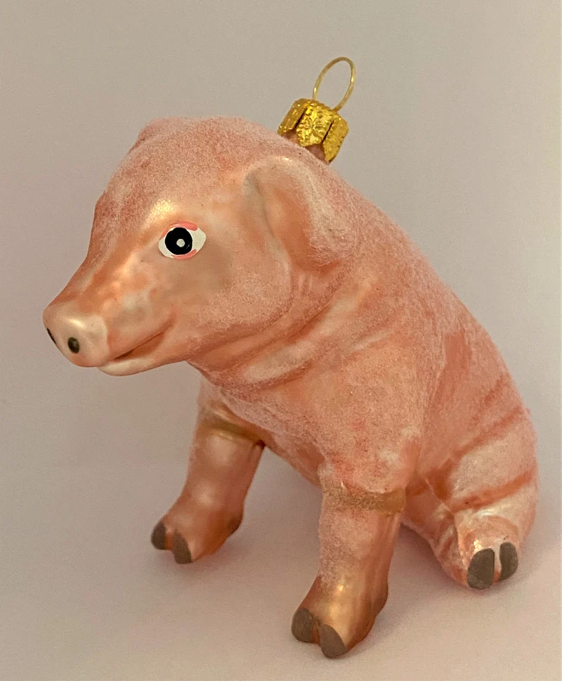 Sitzendes Schweinchen