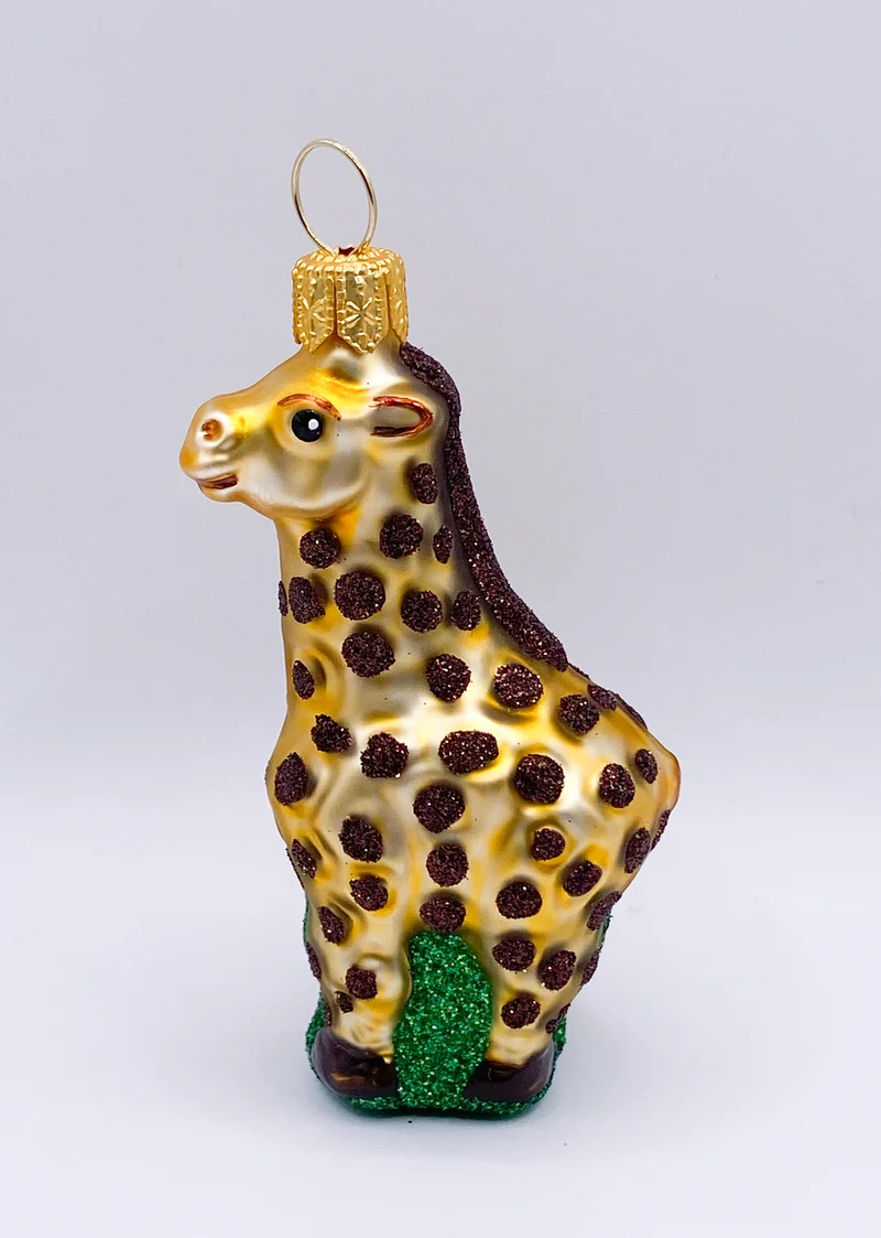 Kleine Giraffe im Gras