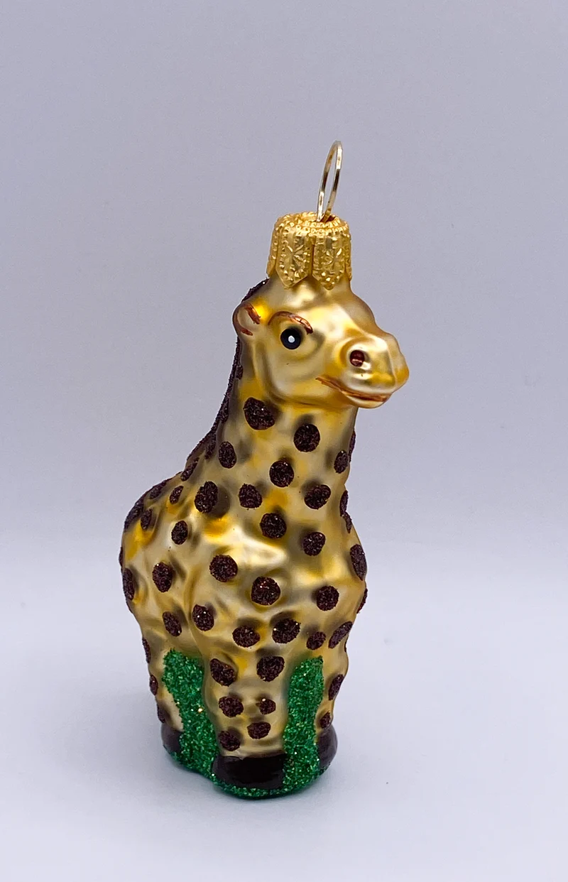 Kleine Giraffe im Gras