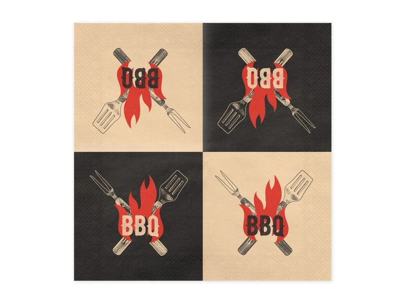 BBQ-Servietten, 33 cm, 20 Stück