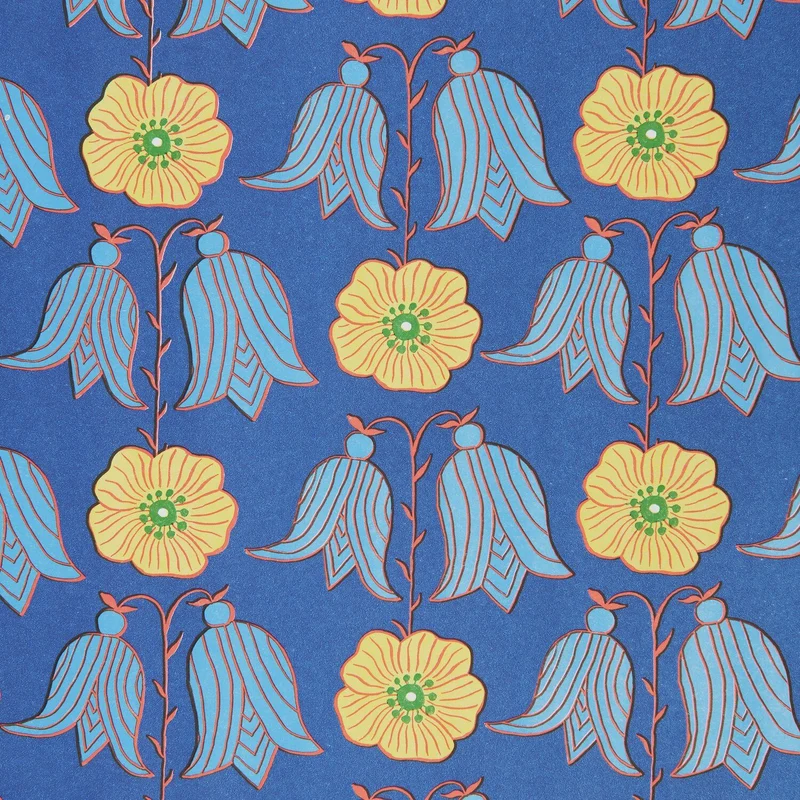 Rico Design Geschenkpapier Butterblumen, Glockenblumen