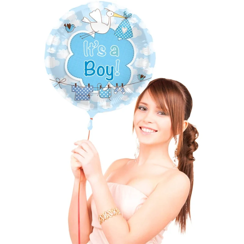 Geburtsballon mit Helium „It’s a Boy“ (leer), 43 cm