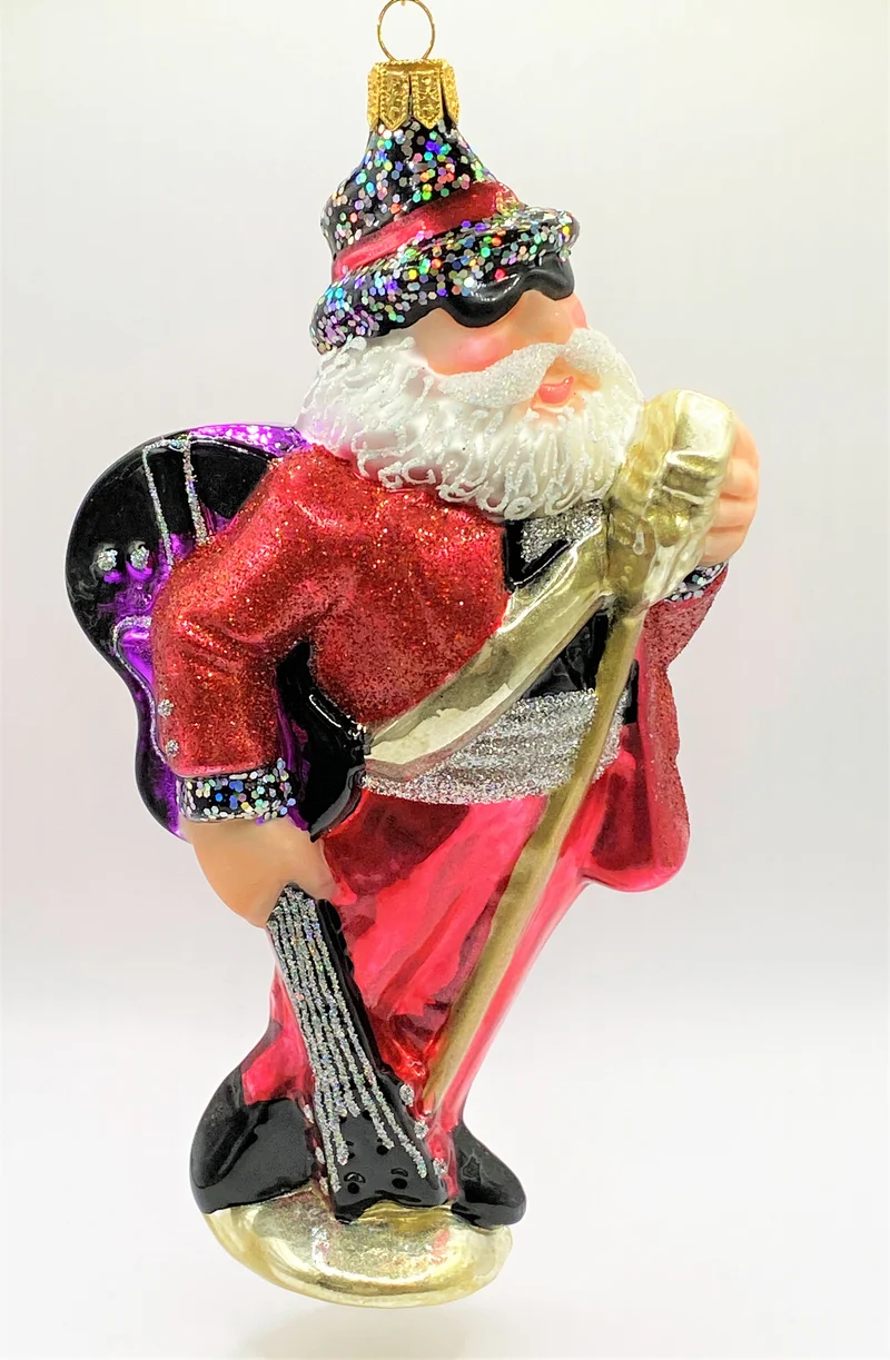 Santa Claus gibt ein Rock-Konzert