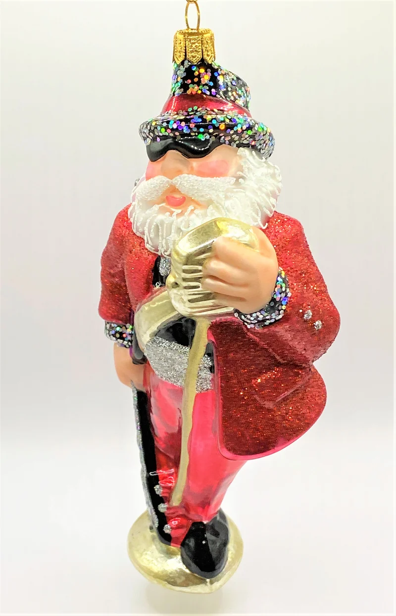 Santa Claus gibt ein Rock-Konzert