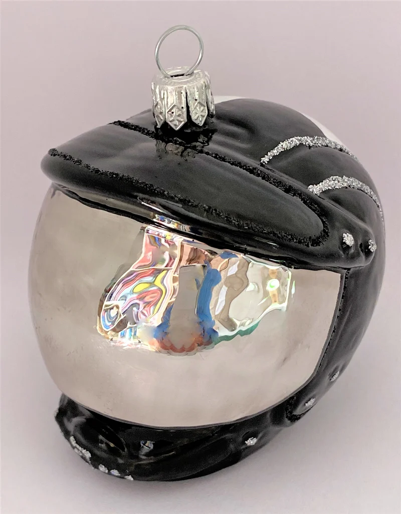 Schwarzer Motorrad Helm