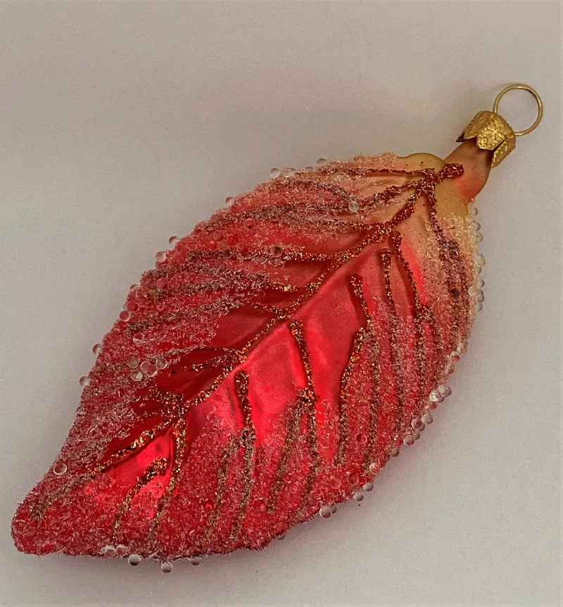 Kirschbaum-Blatt Herbstfrost