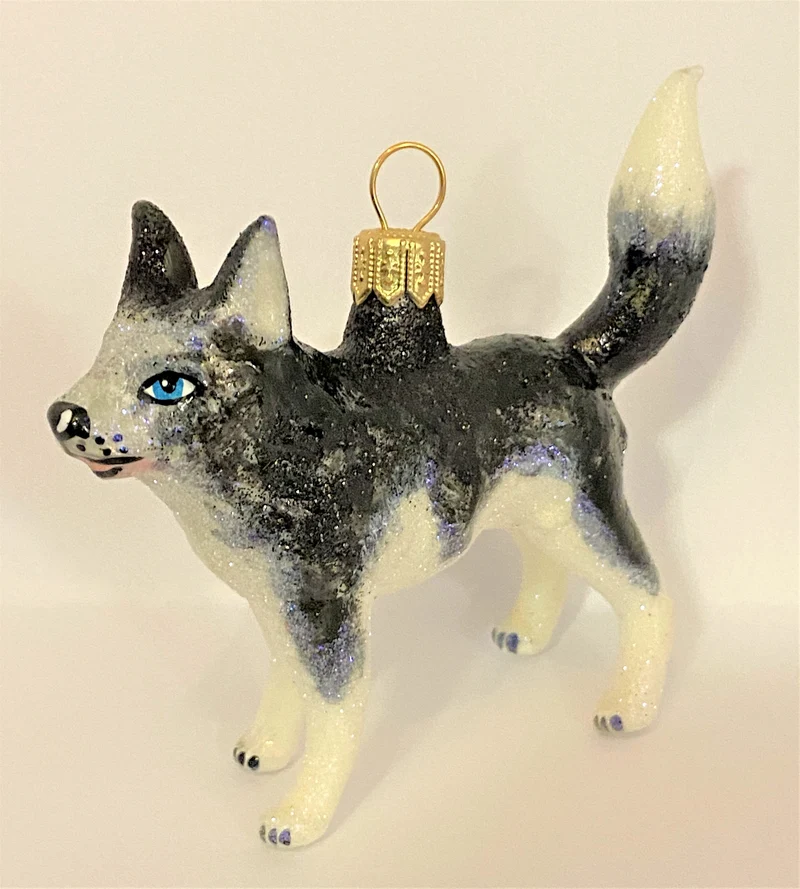 Schwarz-weisser Husky