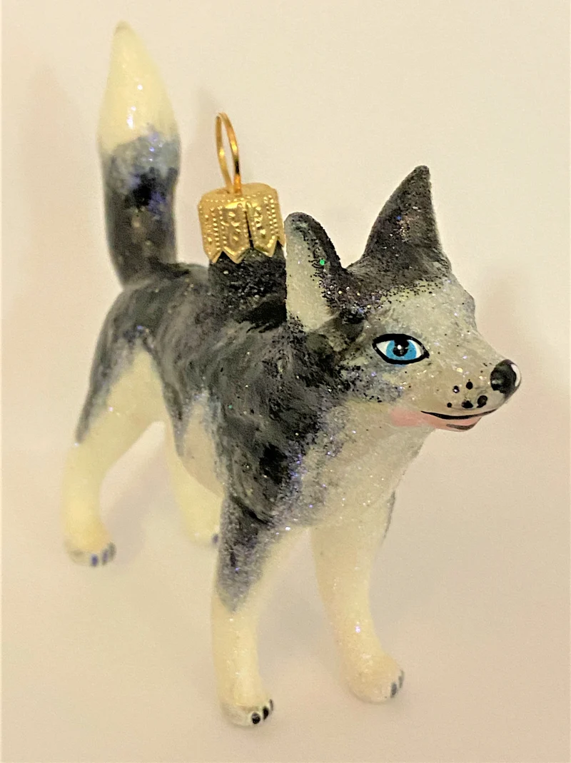 Schwarz-weisser Husky