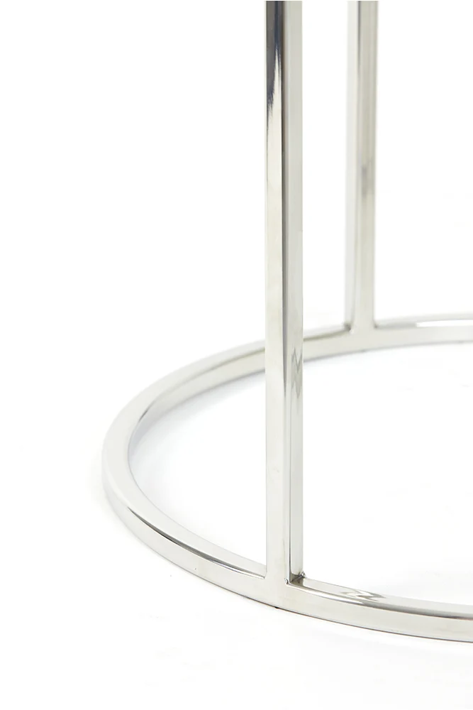 Beistelltisch DUARTE Glas Nickel 2er-Set