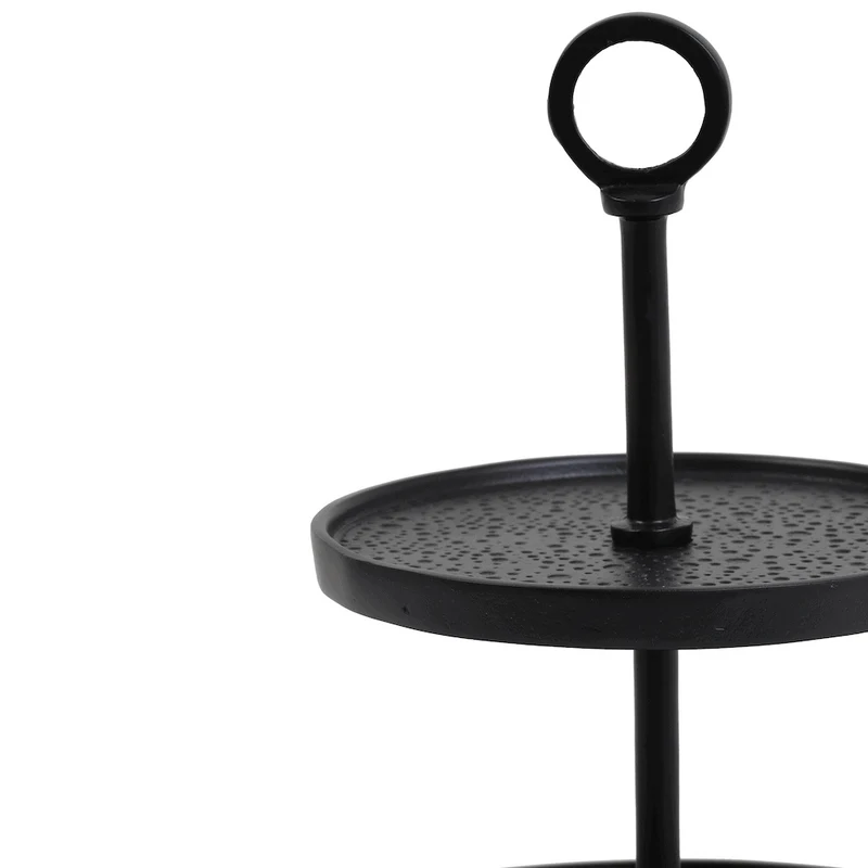 Etagere mit 3 Ebenen 'Lutek' schwarz 48 cm