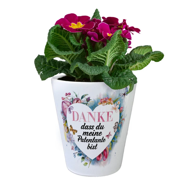 Danke Patentante Blumentopf Herz Danksagung