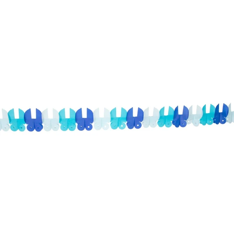Geburtsgirlande Blau Jungen-Babywiege 6 m