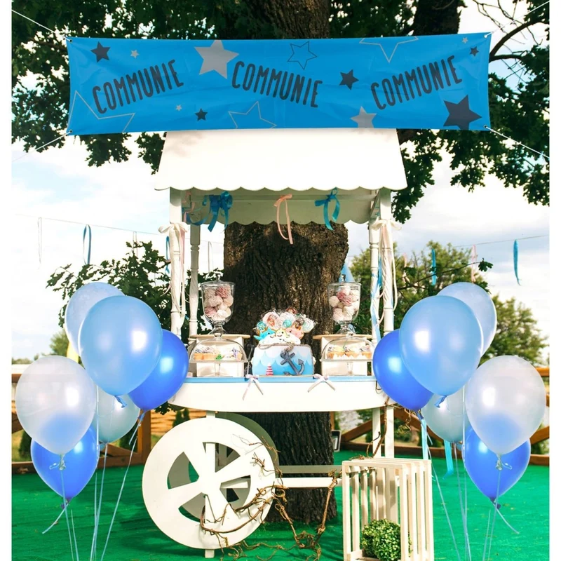 Kommunion-Banner Blau 1,8 m