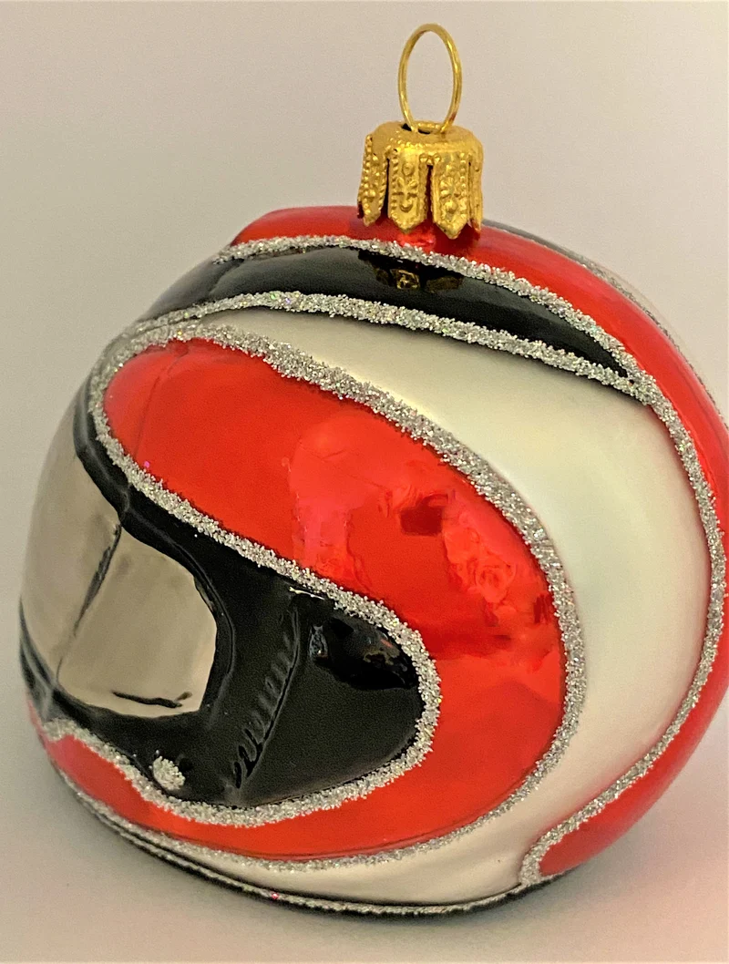 Rotschwarzer Motorrad Helm