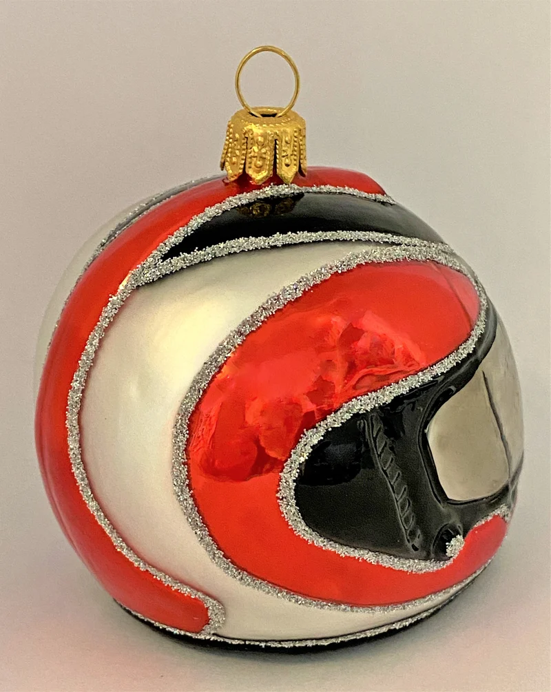 Rotschwarzer Motorrad Helm