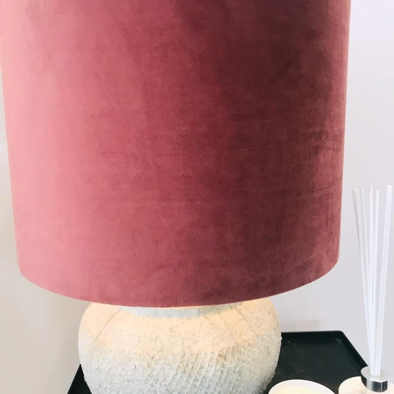 Tischlampe VERTAS Zement 55 cm pink