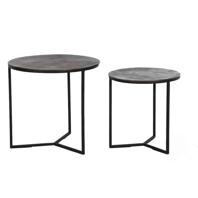 Beistelltisch SOCOS antik öl bronze 2er-Set