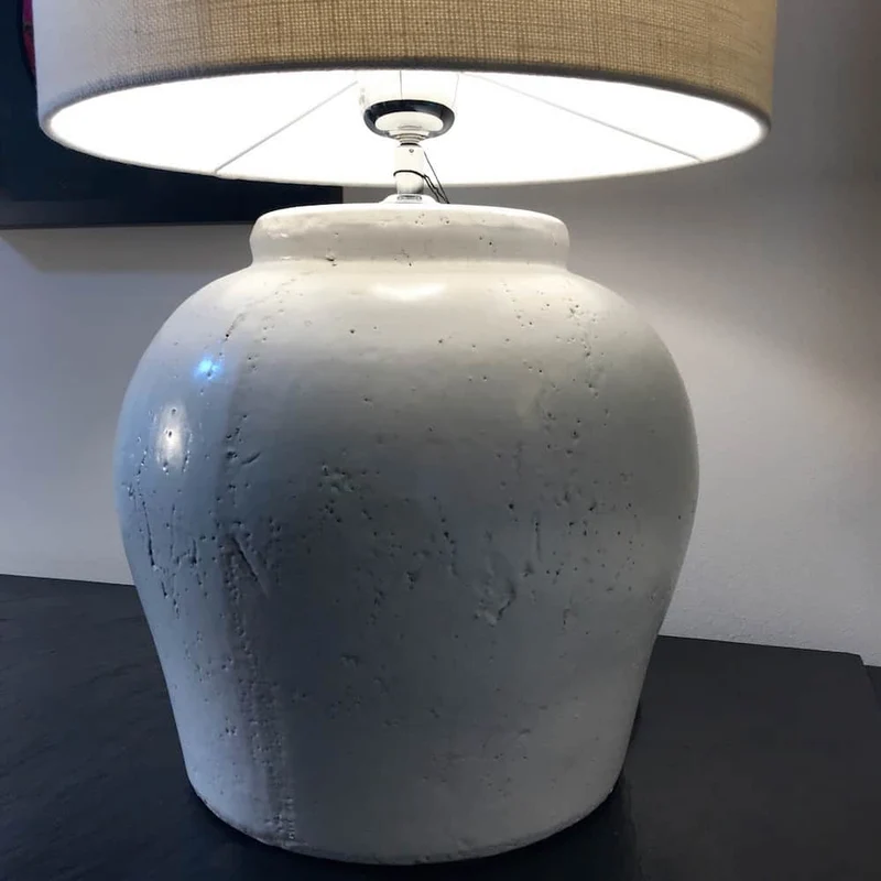 Tischlampe ETNA antik weiss 60 cm
