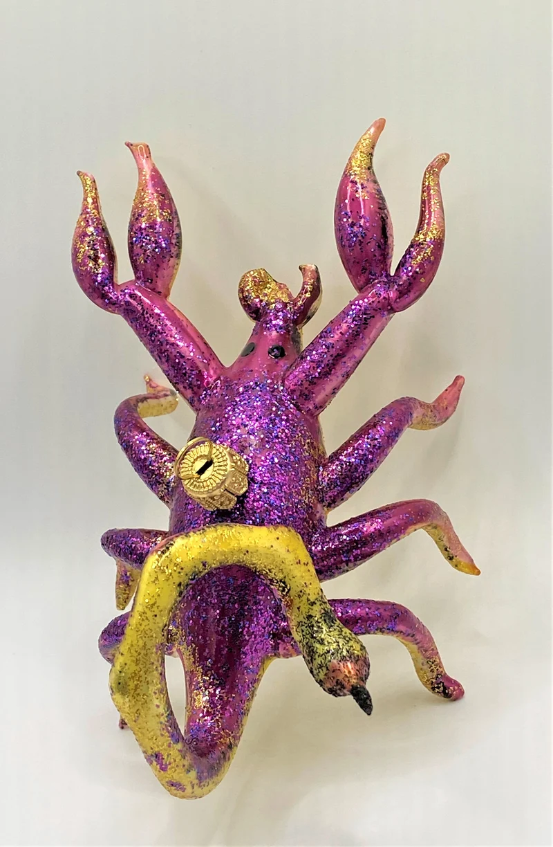 Grosser Skorpion, violett/gelb