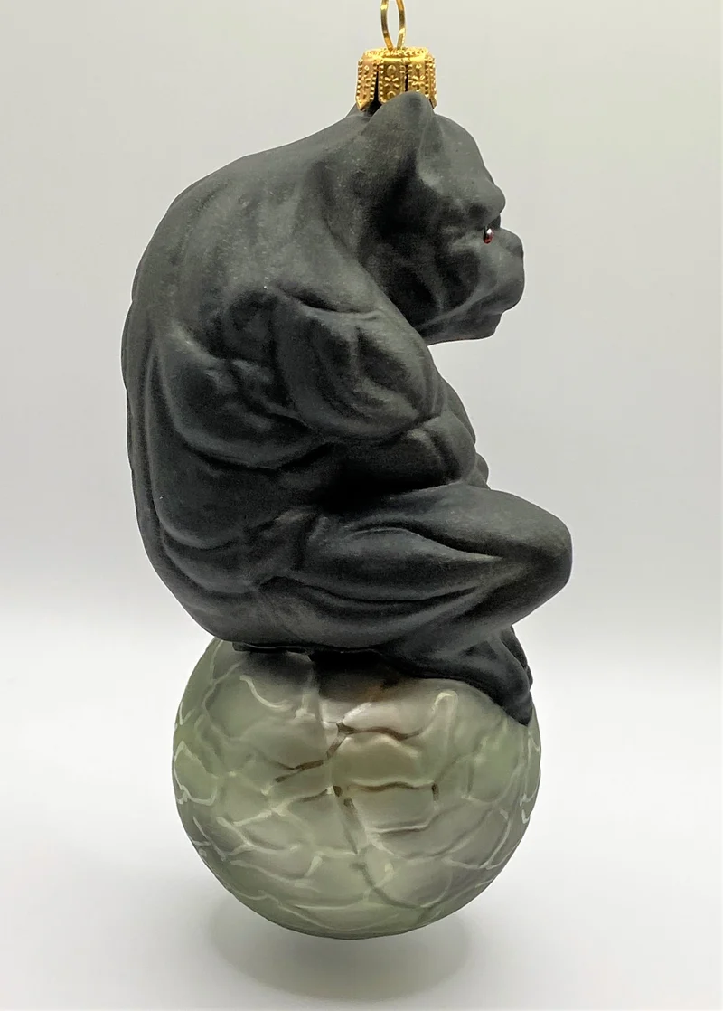 Gargoyle, gotischer Wasserspeier, schwarz
