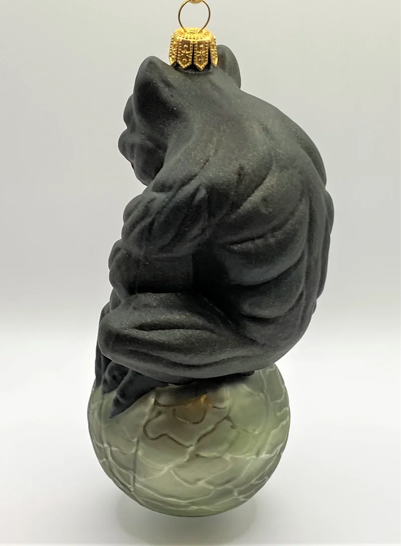 Gargoyle, gotischer Wasserspeier, schwarz