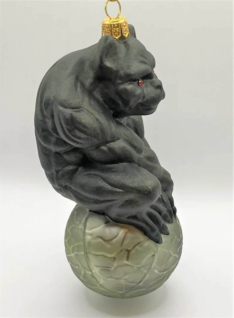 Gargoyle, gotischer Wasserspeier, schwarz