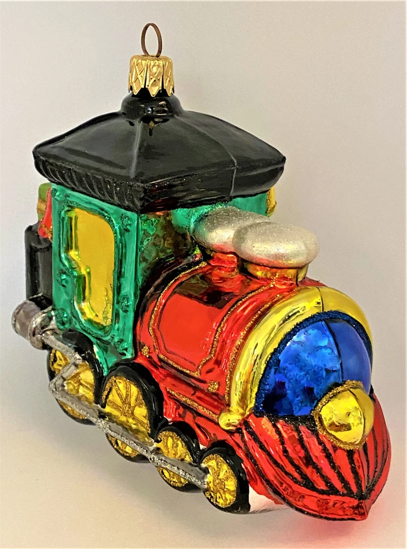 Nostalgische bunte Lokomotive