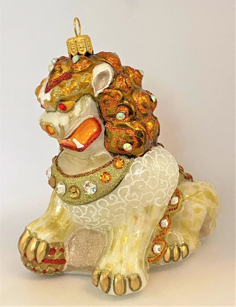 Wächter-Löwen Paar, Fu-Hunde Paar, GlitterLab