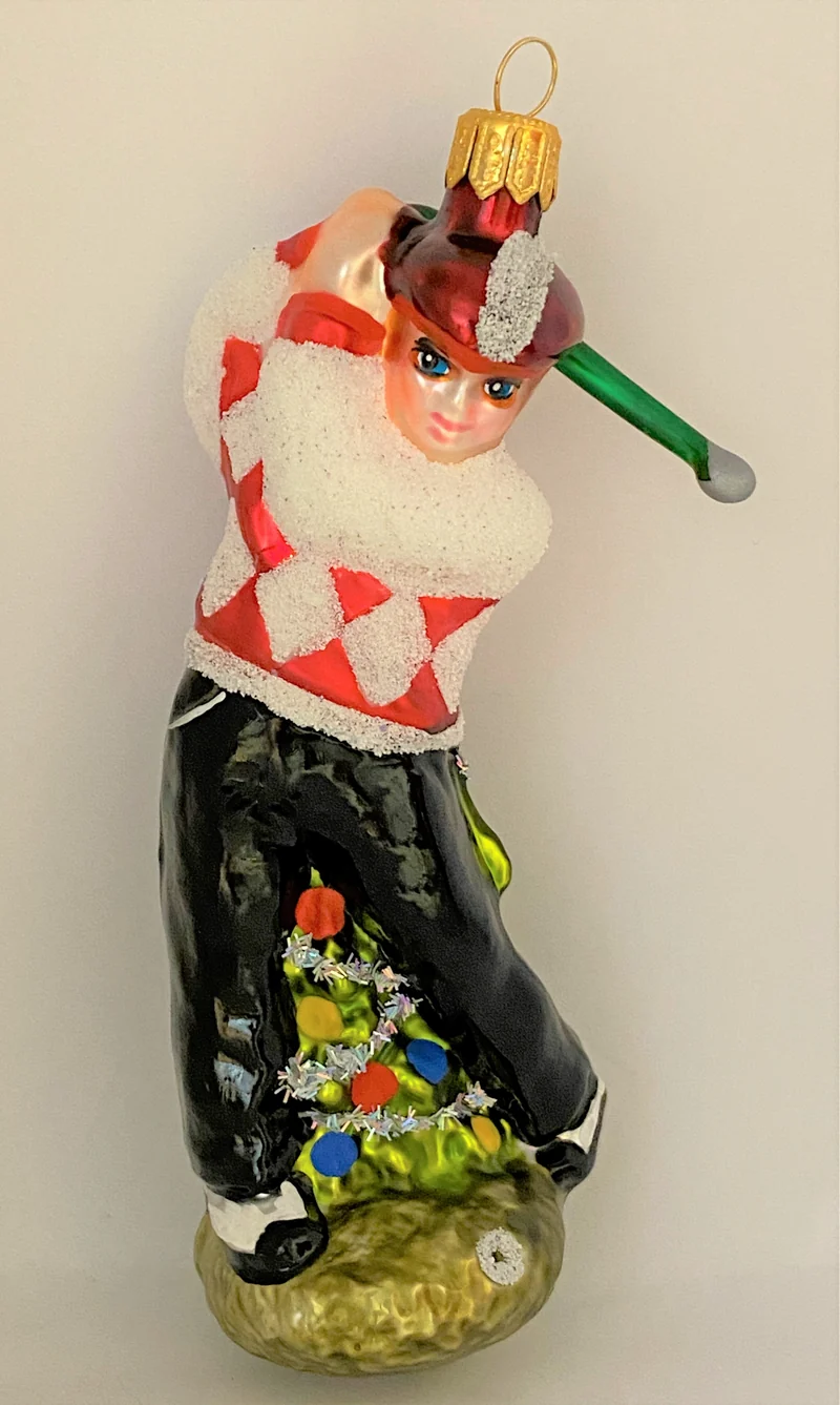 Golfer beim Abschlag