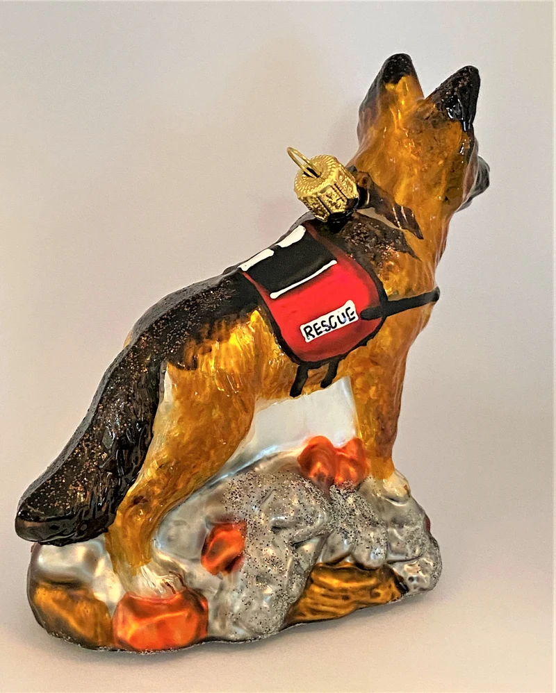 Deutscher Schäferhund Erdbeben-Suchhund