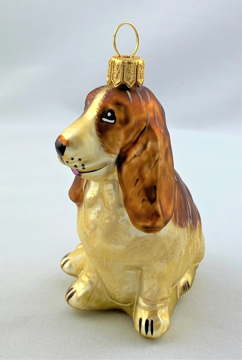 Sitzender Basset Hund
