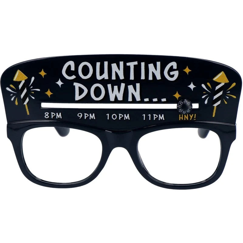 Schwarze Brille „Counting Down“, 14,5 cm