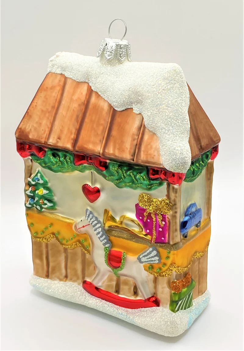 Der Weihnachtsmann ist am Weihnachtsmarkt