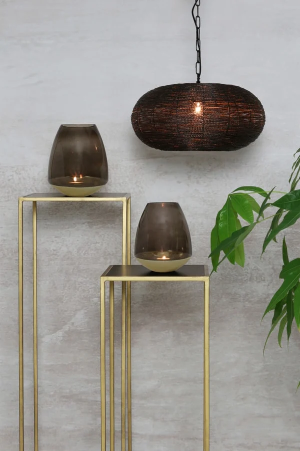 Beistelltisch Säule BOCA wash Gold matt schwarz