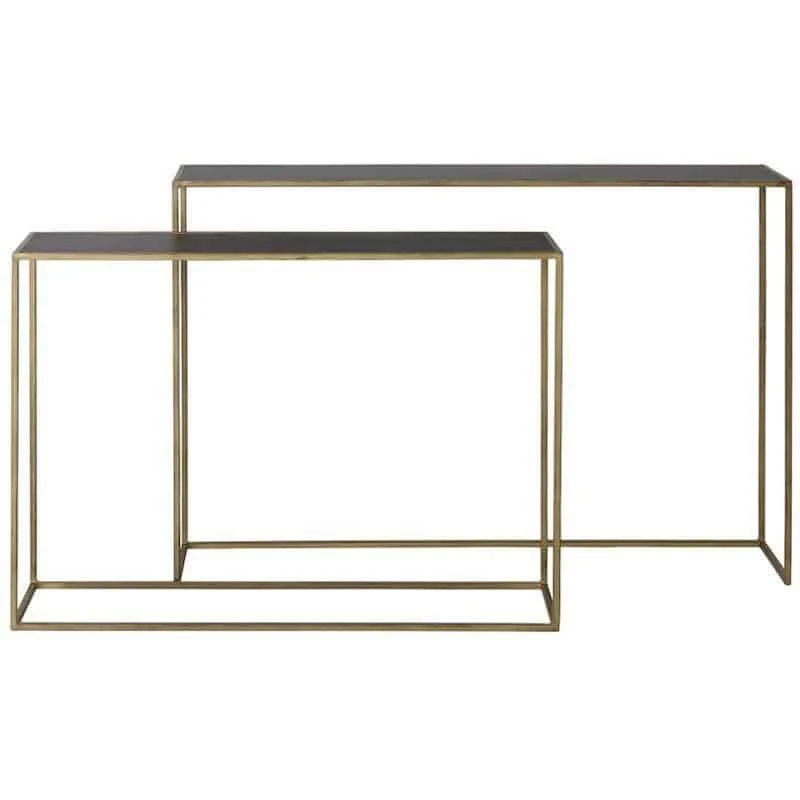 Konsolentisch BOCA wash Gold matt schwarz