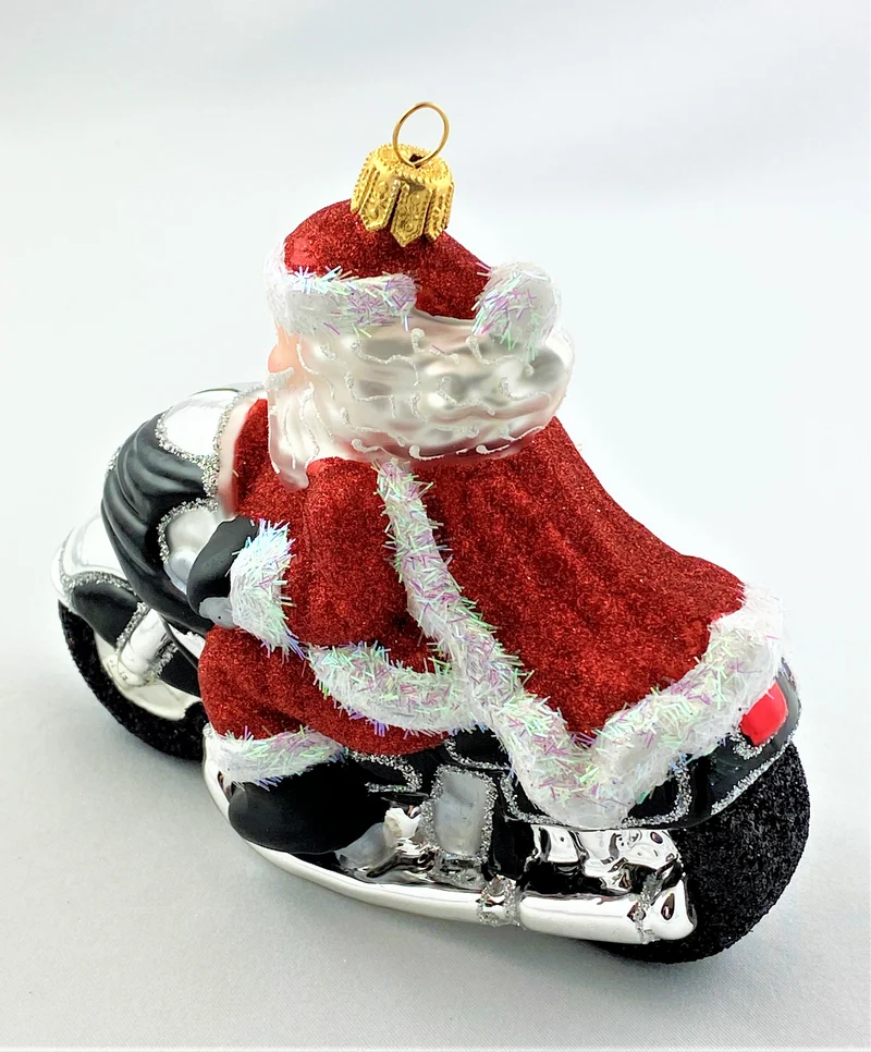 Santa auf der schweren Maschine