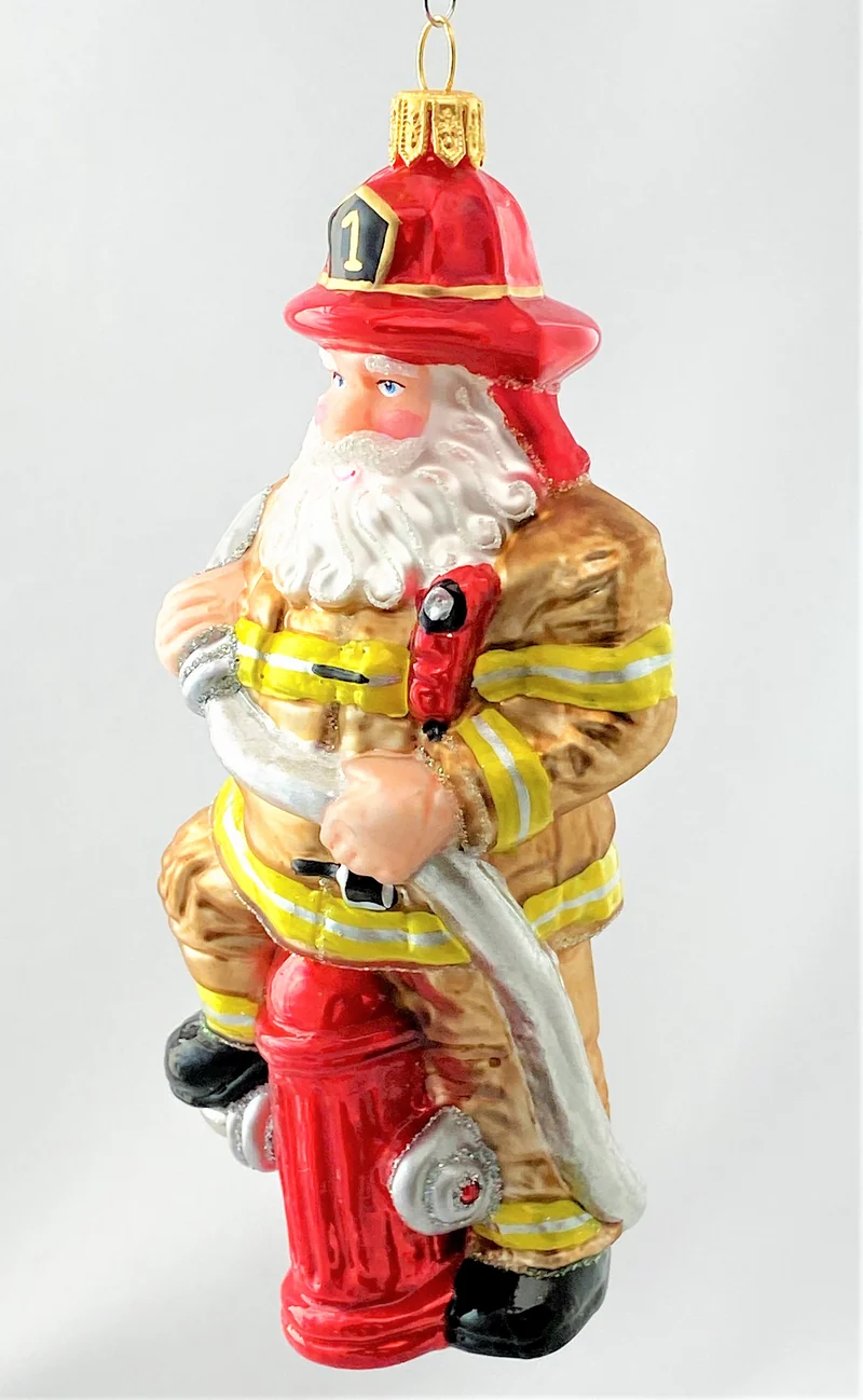Santa ist der Feuerwehrmann