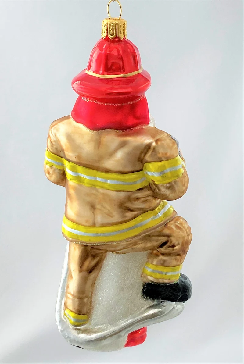Santa ist der Feuerwehrmann