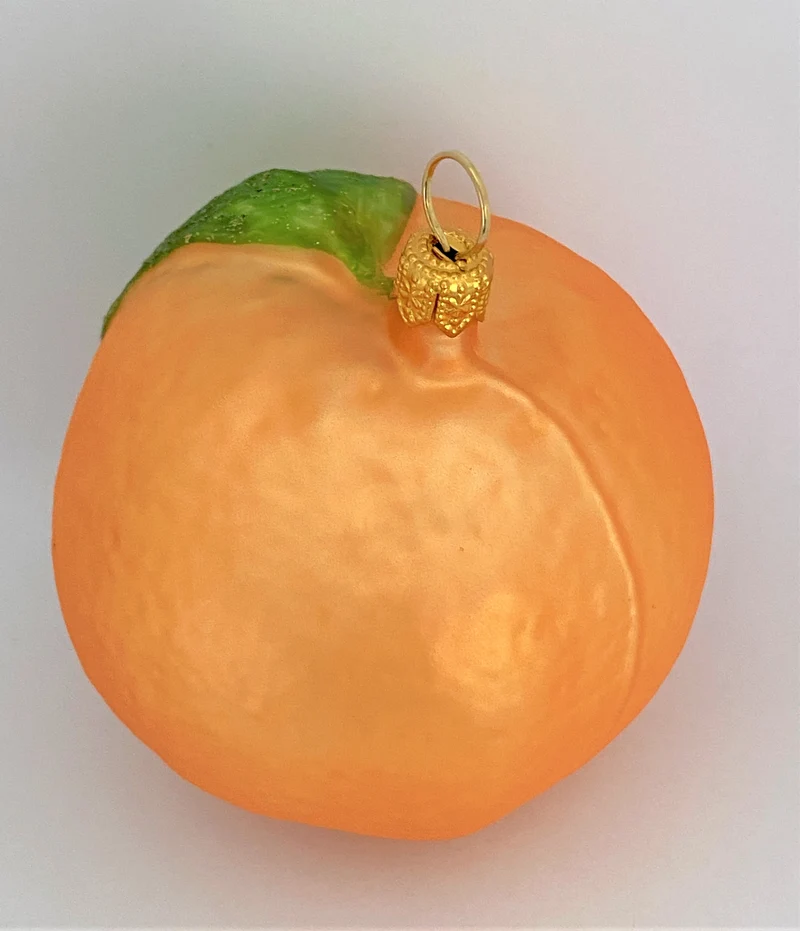 Orange mit Blatt