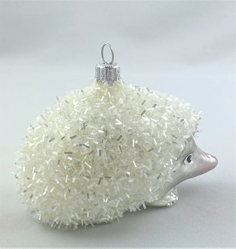 Grosser weisser Glitzer-Igel
