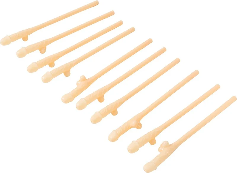 Penis Strohhalme Nackt 19,5cm 10Stück