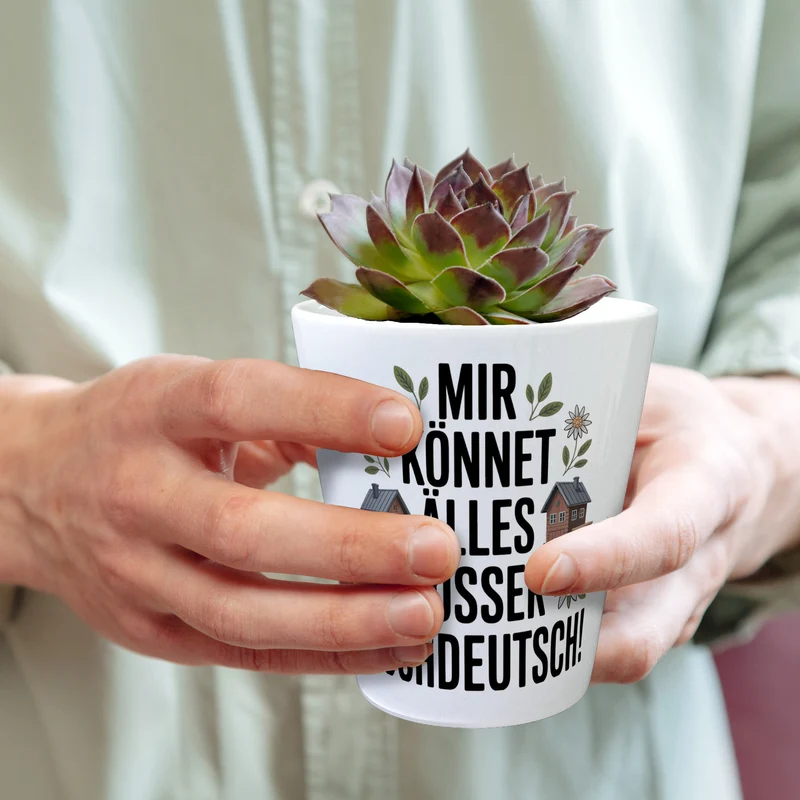 Mir könnet älles außer Hochdeutsch Blumentopf Schwäbisch