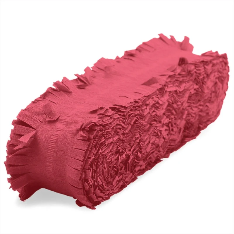 Neonrosa Girlande aus Krepppapier, 18 m
