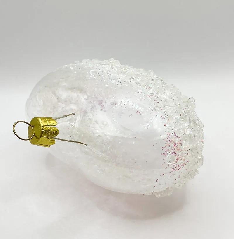 Transparentes Herz mit Glitzerstreifen