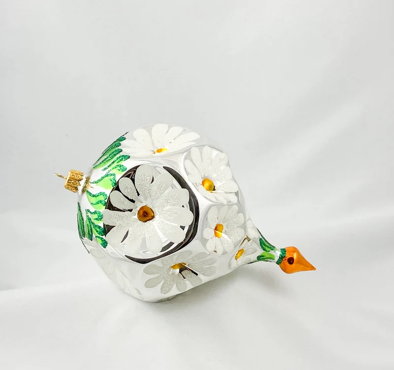 Grosse Kugel mit Gänseblümchen-Motiv